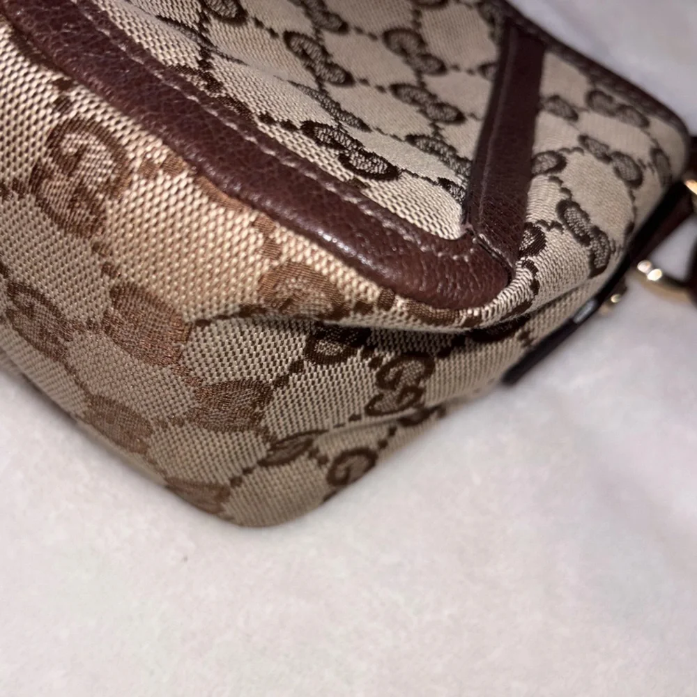 Gucci Brown Monogram D Ring Abbey Pochette - Picture 7 of 12